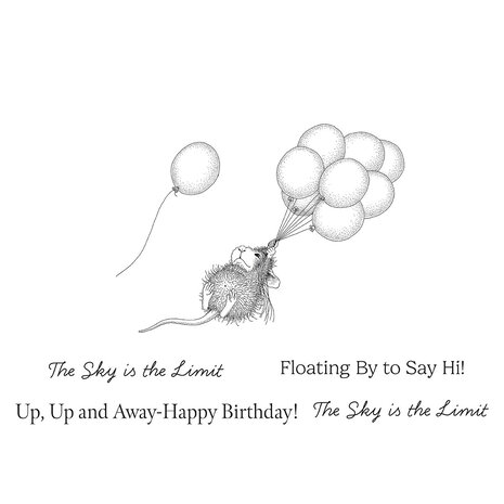 Spellbinders House-Mouse Rare Bloom Cling Rubber Stamps Up, Up and Away (RSC-055) Spellbinders House-Mouse Rare Bloom Cling Rubber Stamps Up, Up and Away (RSC-055)