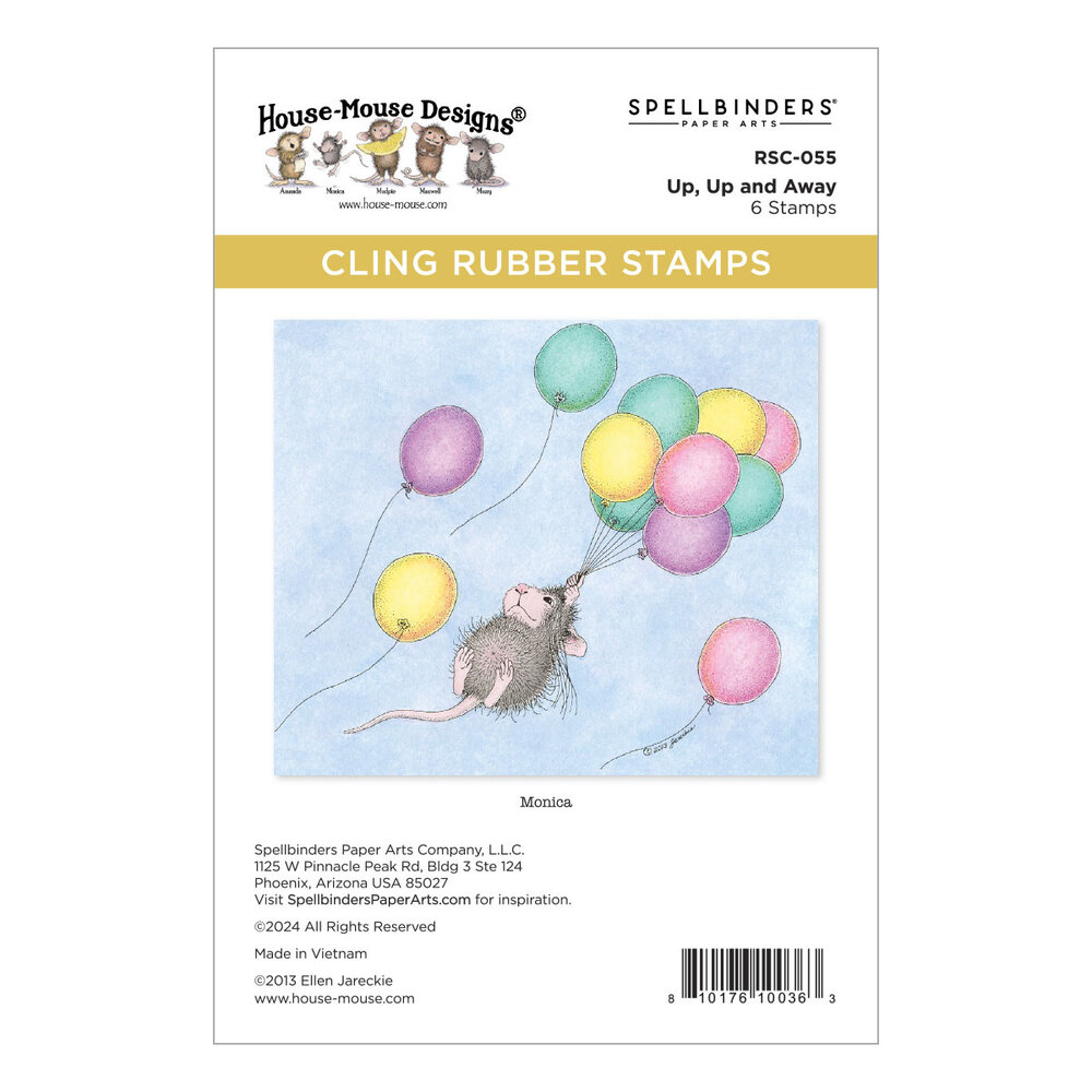 Spellbinders House-Mouse Rare Bloom Cling Rubber Stamps Up, Up and Away (RSC-055) Spellbinders House-Mouse Rare Bloom Cling Rubber Stamps Up, Up and Away (RSC-055)