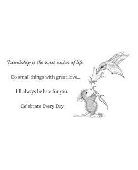 Spellbinders House-Mouse Rare Bloom Cling Rubber Stamps Sweet Nectar (RSC-056)