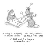 Spellbinders House-Mouse Rare Bloom Cling Rubber Stamps Music to My Ears (RSC-053)
