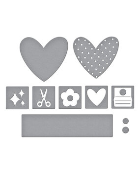 Spellbinders Crafty Babe with Simple Stories Etched Dies Labels & Icons (S4-1463)