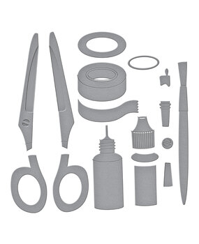 Spellbinders Crafty Babe with Simple Stories Etched Dies Crafty Tools (S4-1467)