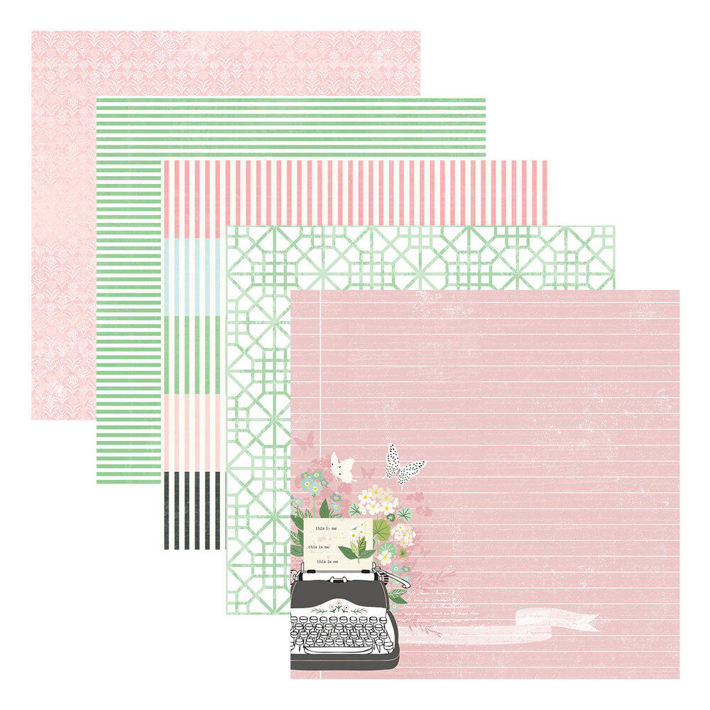 Spellbinders Rosie's Studio Hello It's Me! 12x12 Inch Designer Paper Pack (168833) (DISCONTINUED) Spellbinders Rosie's Studio Hello It's Me! 12x12 Inch Designer Paper Pack (168833) (DISCONTINUED)