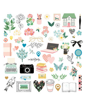 Spellbinders Rosie's Studio Hello It's Me! Cardstock Diecut Ephemera (168834)