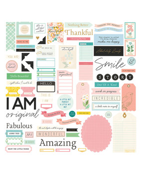 Spellbinders Rosie's Studio Hello It's Me! Cardstock Diecut Ephemera Sentiments (168835)