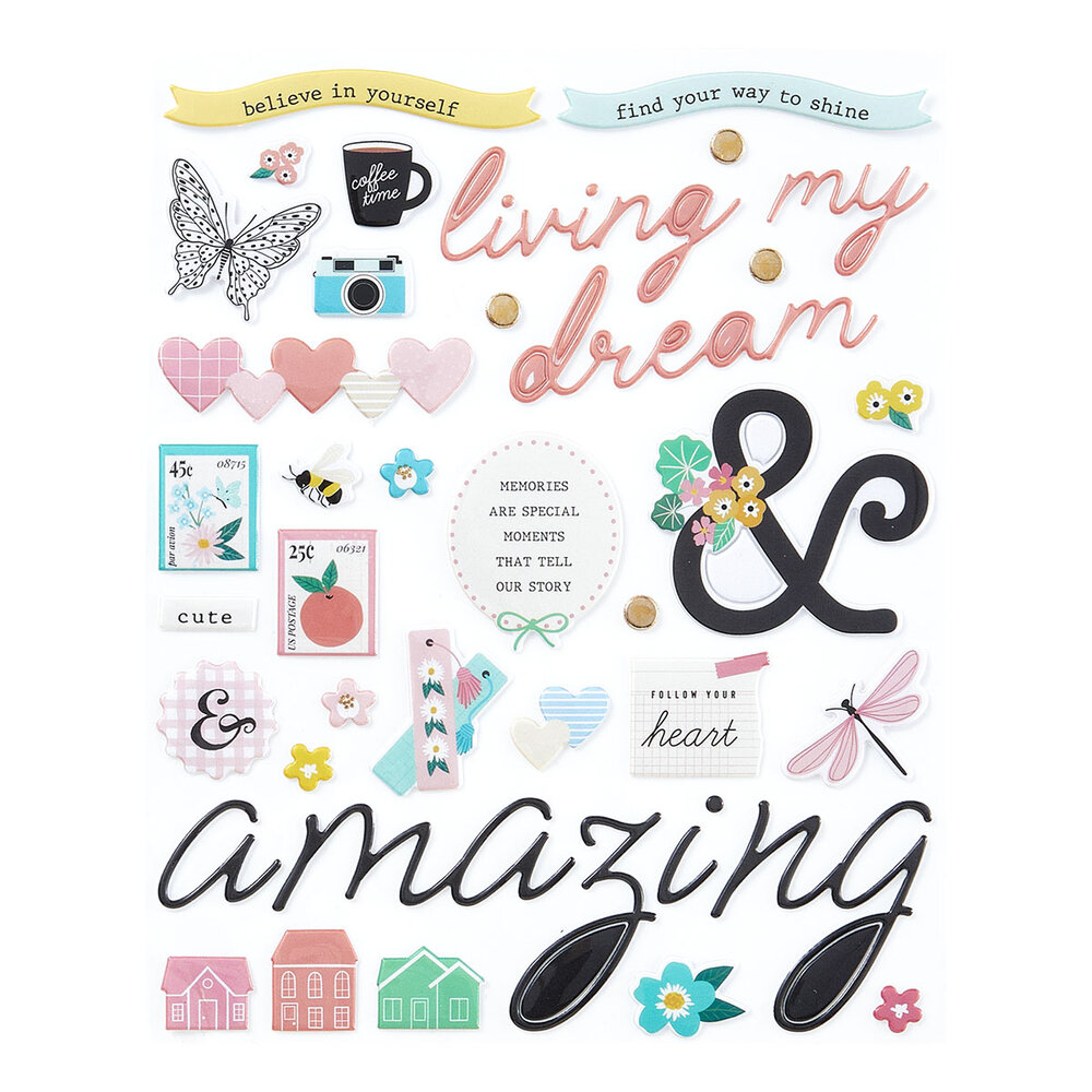 Spellbinders Rosie's Studio Hello It's Me! Puffy Stickers (168839) (DISCONTINUED) Spellbinders Rosie's Studio Hello It's Me! Puffy Stickers (168839) (DISCONTINUED)