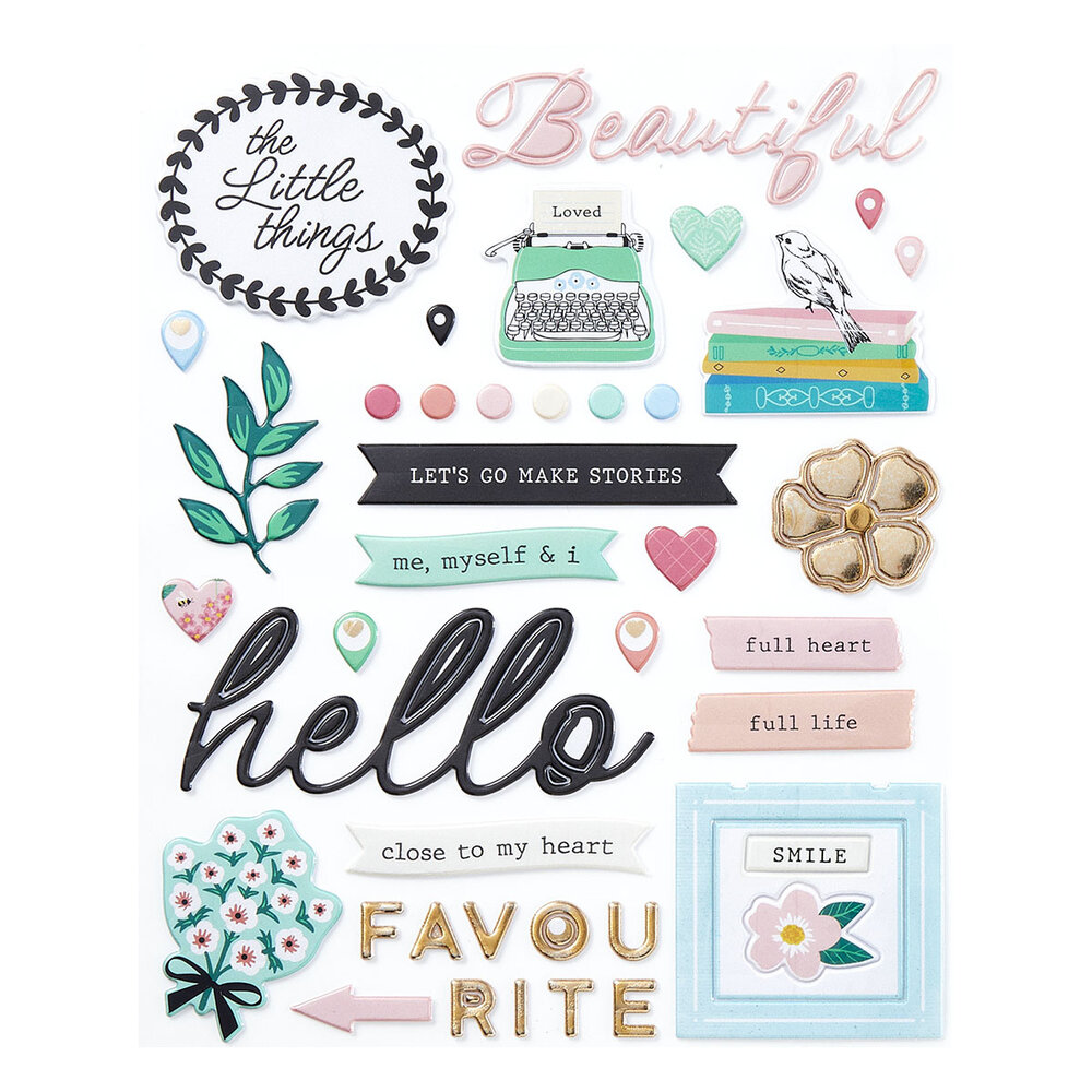 Spellbinders Rosie's Studio Hello It's Me! Puffy Stickers (168839) (DISCONTINUED) Spellbinders Rosie's Studio Hello It's Me! Puffy Stickers (168839) (DISCONTINUED)