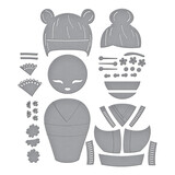 Spellbinders Spring in Kyoto Etched Dies Kokeshi Dolls (S4-1455)