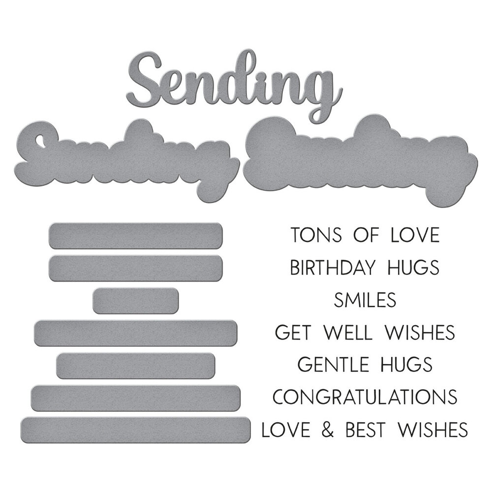 Spellbinders Wildflowers Clear Stamp & Die Set Sending Smiles Sentiments (SDS-202) Spellbinders Wildflowers Clear Stamp & Die Set Sending Smiles Sentiments (SDS-202)