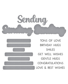 Spellbinders Wildflowers Clear Stamp & Die Set Sending Smiles Sentiments (SDS-202)