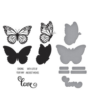 Spellbinders Wildflowers Press Plate & Die Set Butterfly Silhouettes Registration (BPR-028) Spellbinders Wildflowers Press Plate & Die Set Butterfly Silhouettes Registration (BPR-028)