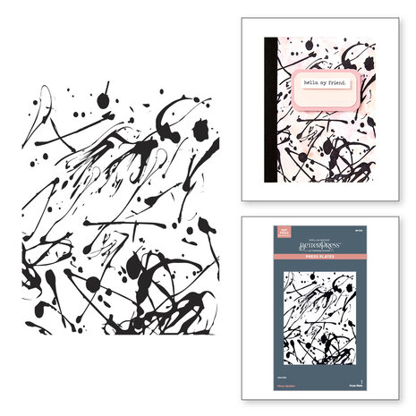 Spellbinders Take Note BetterPress Plate Memo Splatter (BP-302)