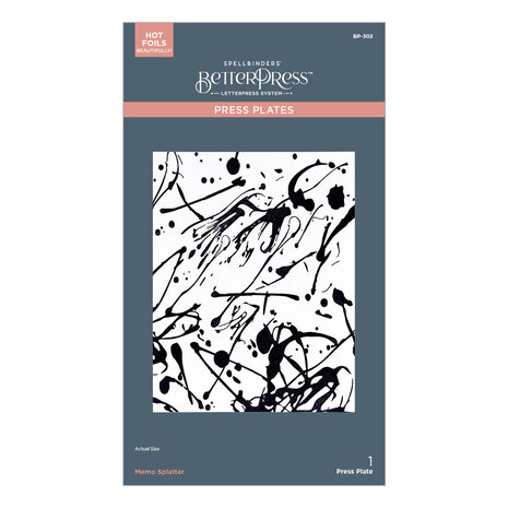 Spellbinders Take Note BetterPress Plate Memo Splatter (BP-302)