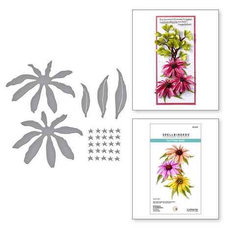 Spellbinders Summer Solstice Garden Etched Dies Echinacea (Coneflower) (S4-1437) Spellbinders Summer Solstice Garden Etched Dies Echinacea (Coneflower) (S4-1437)