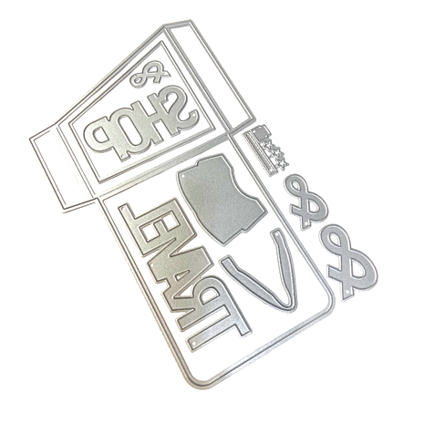 Elizabeth Craft Designs Once in a Lifetime Die Slanting Library Pocket With Bag (2255) Elizabeth Craft Designs Once in a Lifetime Die Slanting Library Pocket With Bag (2255)