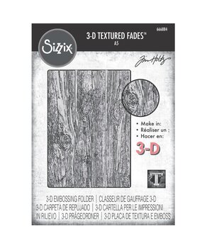 Sizzix 3D Texture Fades by Tim Holtz A5 Lumber Large (666884)