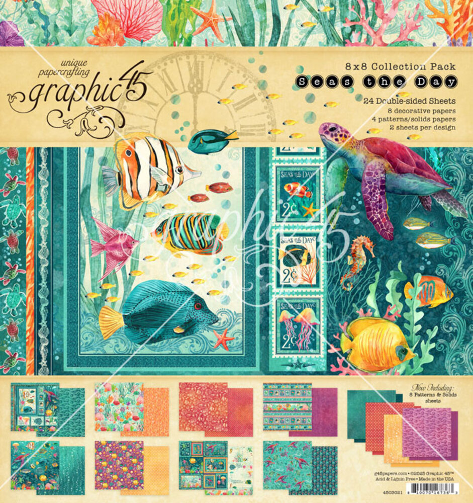 Graphic 45 Seas the Day 8x8 Inch Collection Pack (4503021)