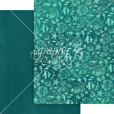 Graphic 45 Seas the Day 8,5x11 Inch Patterns & Solids Pack (4503023)