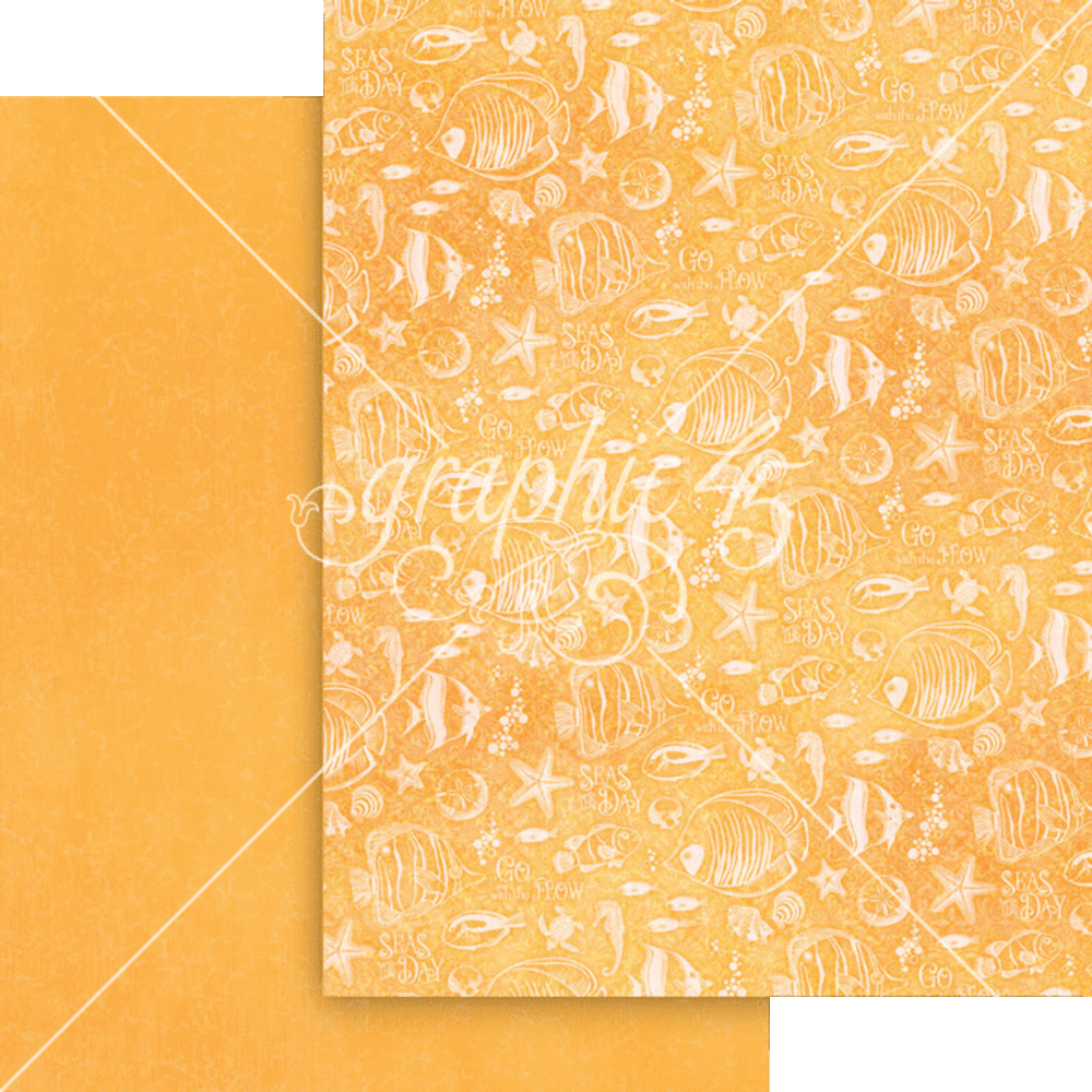 Graphic 45 Seas the Day 8,5x11 Inch Patterns & Solids Pack (4503023)