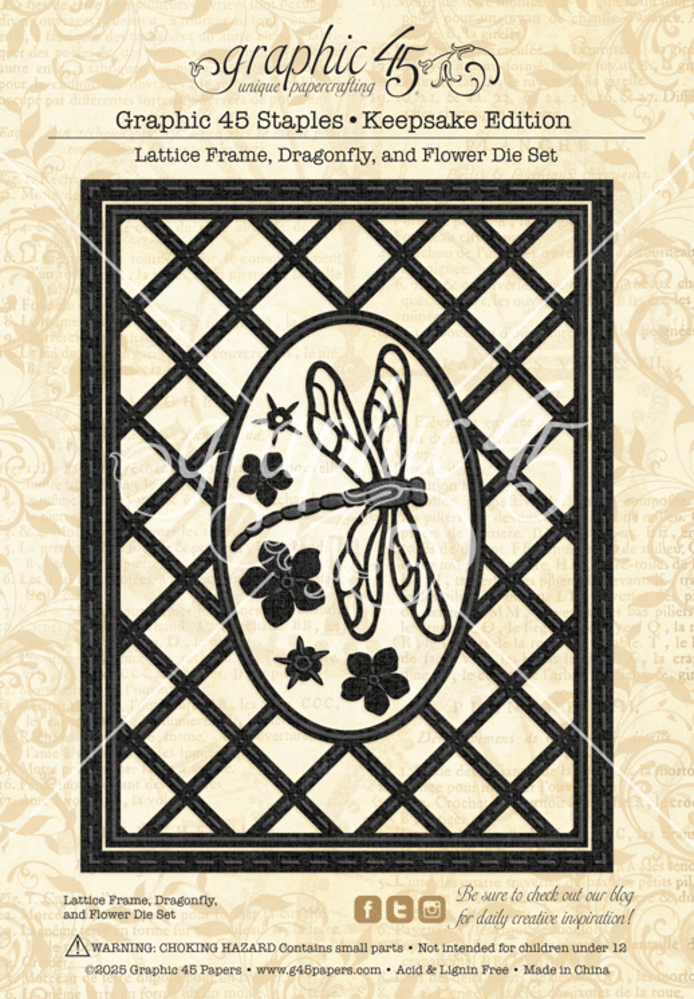 Graphic 45 Flutter Keepsake Kit with Exclusive Metal Die-Set (4503034) Graphic 45 Flutter Keepsake Kit with Exclusive Metal Die-Set (4503034)