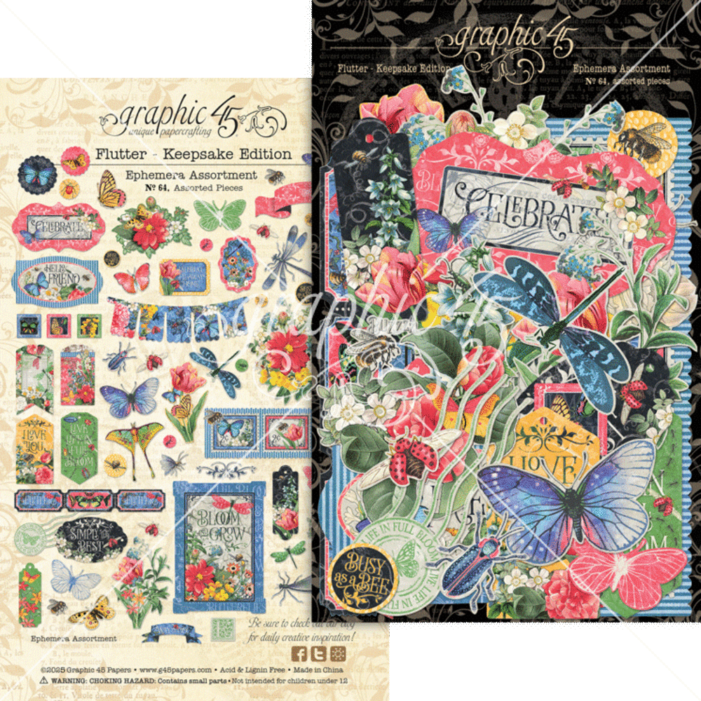 Graphic 45 Flutter Keepsake Kit with Exclusive Metal Die-Set (4503034) Graphic 45 Flutter Keepsake Kit with Exclusive Metal Die-Set (4503034)