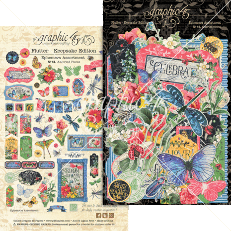 Graphic 45 Flutter Keepsake Kit with Exclusive Metal Die-Set (4503034) Graphic 45 Flutter Keepsake Kit with Exclusive Metal Die-Set (4503034)