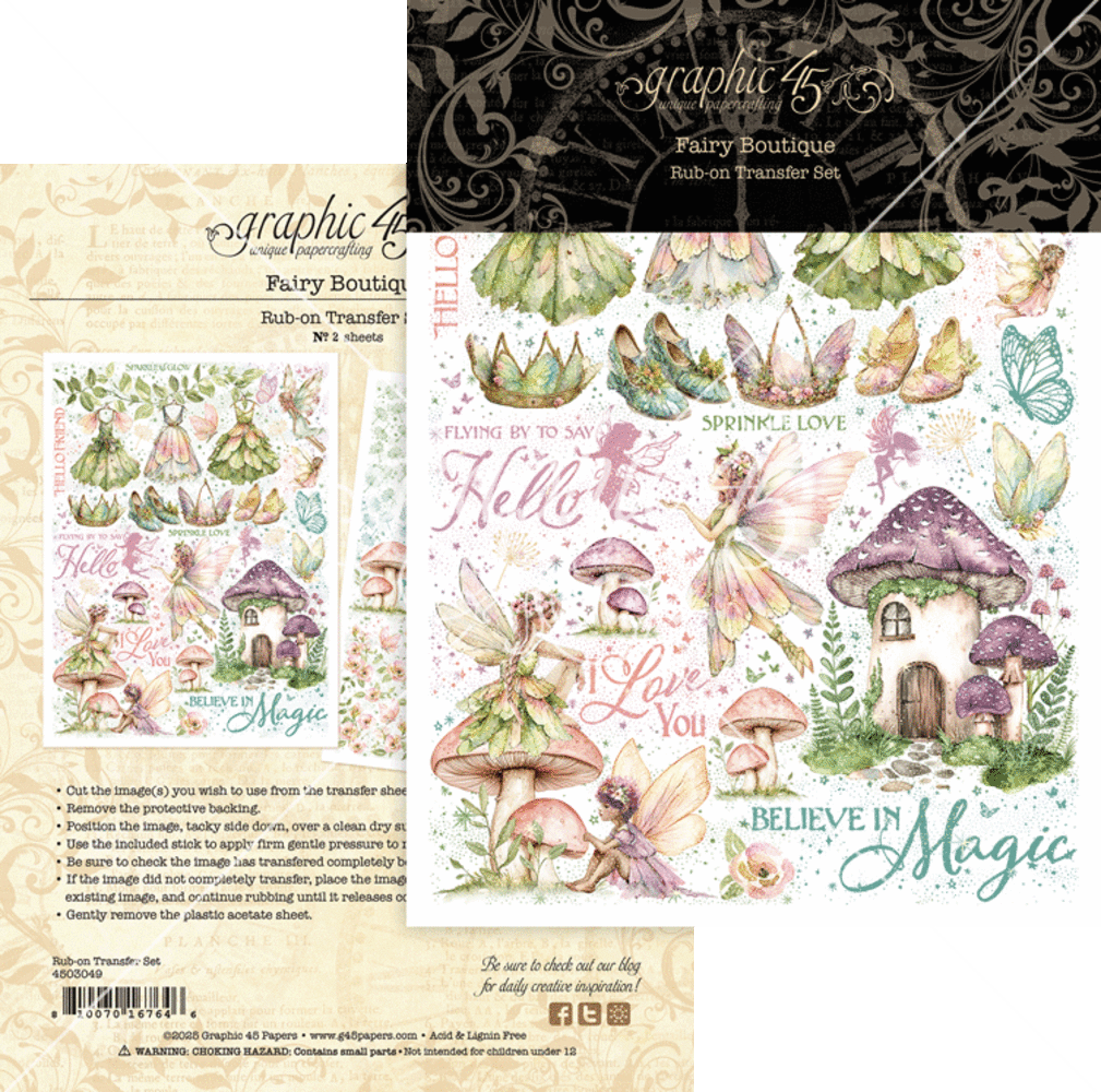 Graphic 45 Fairy Boutique Rub-On Transfers (4503049)