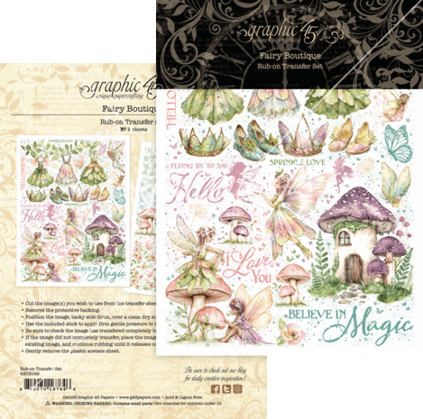 Graphic 45 Fairy Boutique Rub-On Transfers (4503049)