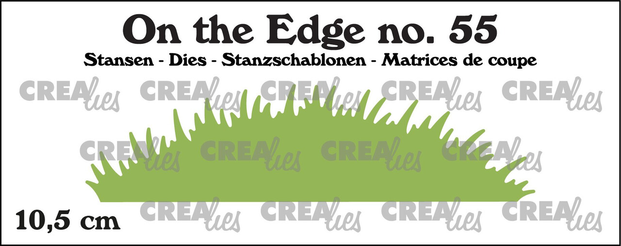Crealies On The Edge Stansen No. 55 Grasheuvel Kort Gras (CLOTE55)