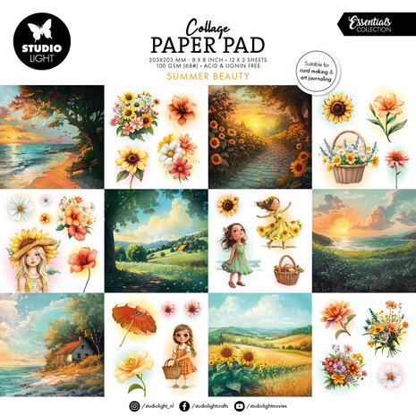 Studio Light Summer Beauty 8x8 Inch Collage Paper Pad (SL-ES-CPP376) Studio Light Summer Beauty 8x8 Inch Collage Paper Pad (SL-ES-CPP376)