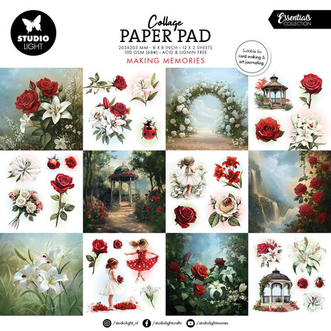 Studio Light Making Memories 8x8 Inch Collage Paper Pad (SL-ES-CPP378) Studio Light Making Memories 8x8 Inch Collage Paper Pad (SL-ES-CPP378)