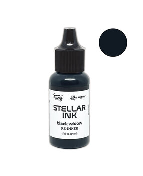 Ranger Simon Hurley create. Stellar Black Widow Re-Inker 0.5 fl oz (HUI89919)