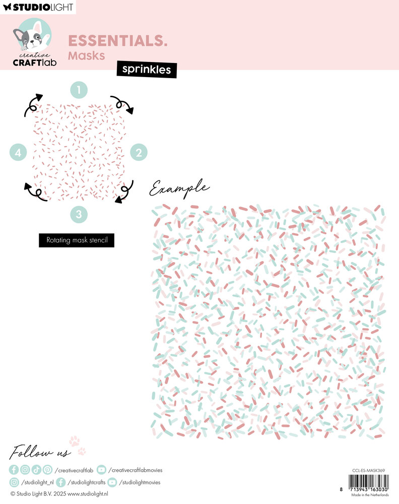 Creative Craftlab Sprinkles Essentials Masks (CCL-ES-MASK369)