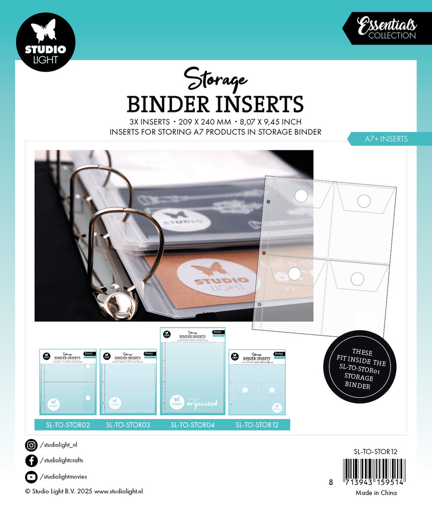 Studio Light Storage A7 Binder Inserts (3pcs) (SL-TO-STOR12) (BASIC) Studio Light Storage A7 Binder Inserts (3pcs) (SL-TO-STOR12) (BASIC)