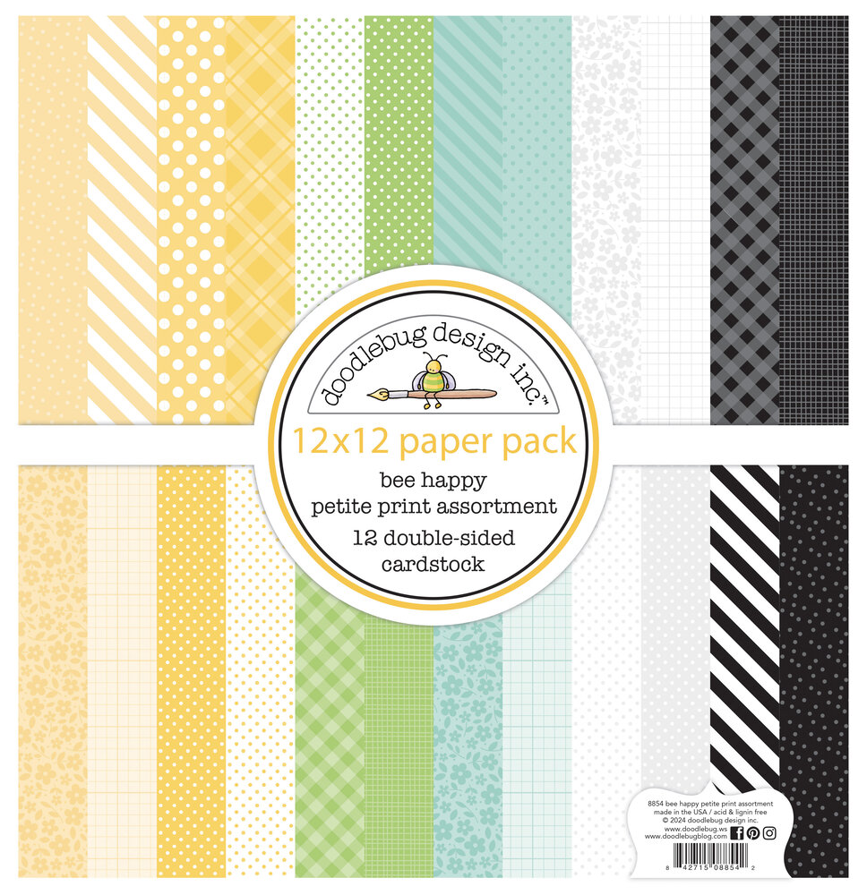 Doodlebug Design Bee Happy 12x12 Inch Petite Prints Assortment Pack (8854) Doodlebug Design Bee Happy 12x12 Inch Petite Prints Assortment Pack (8854)