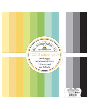 Doodlebug Design Bee Happy 12x12 Inch Textured Cardstock Assortment Pack (8855) Doodlebug Design Bee Happy 12x12 Inch Textured Cardstock Assortment Pack (8855)