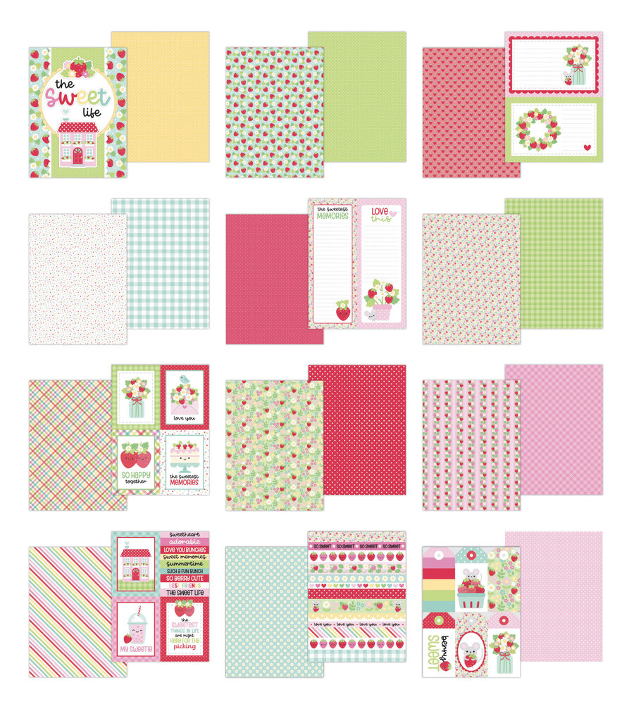 Doodlebug Design Berry Sweet 6x8 Inch Paper Pad (8875) Doodlebug Design Berry Sweet 6x8 Inch Paper Pad (8875)