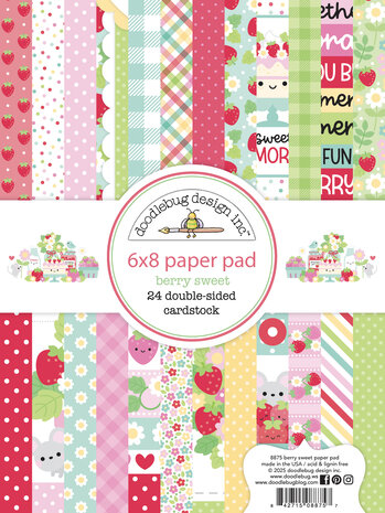 Doodlebug Design Berry Sweet 6x8 Inch Paper Pad (8875) Doodlebug Design Berry Sweet 6x8 Inch Paper Pad (8875)