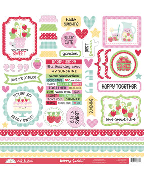 Doodlebug Design Berry Sweet This & That Stickers (8877) Doodlebug Design Berry Sweet This & That Stickers (8877)