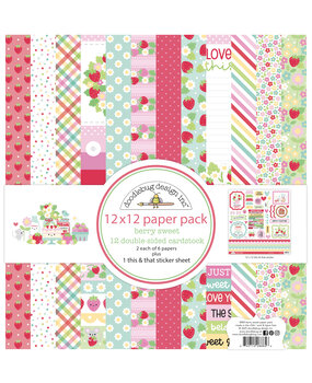Doodlebug Design Berry Sweet 12x12 Inch Paper Pack (8885) Doodlebug Design Berry Sweet 12x12 Inch Paper Pack (8885)