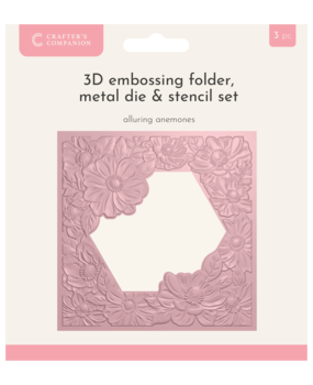 Crafter's Companion 3D Emboss Macro Aperture Folders Alluring Anemones (CC-3DEF5.5-MD-STEN-ALAN)