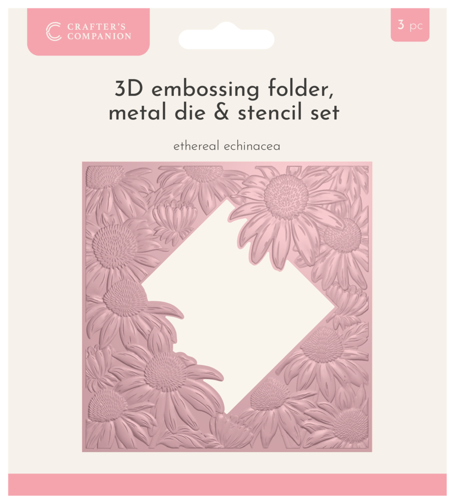 Crafter's Companion 3D Emboss Macro Aperture Folders Ethereal Echinacea (CC-3DEF5.5-MD-STEN-ETEC) Crafter's Companion 3D Emboss Macro Aperture Folders Ethereal Echinacea (CC-3DEF5.5-MD-STEN-ETEC)
