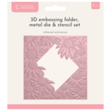 Crafter's Companion 3D Emboss Macro Aperture Folders Ethereal Echinacea (CC-3DEF5.5-MD-STEN-ETEC)