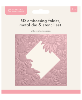 Crafter's Companion 3D Emboss Macro Aperture Folders Ethereal Echinacea (CC-3DEF5.5-MD-STEN-ETEC)