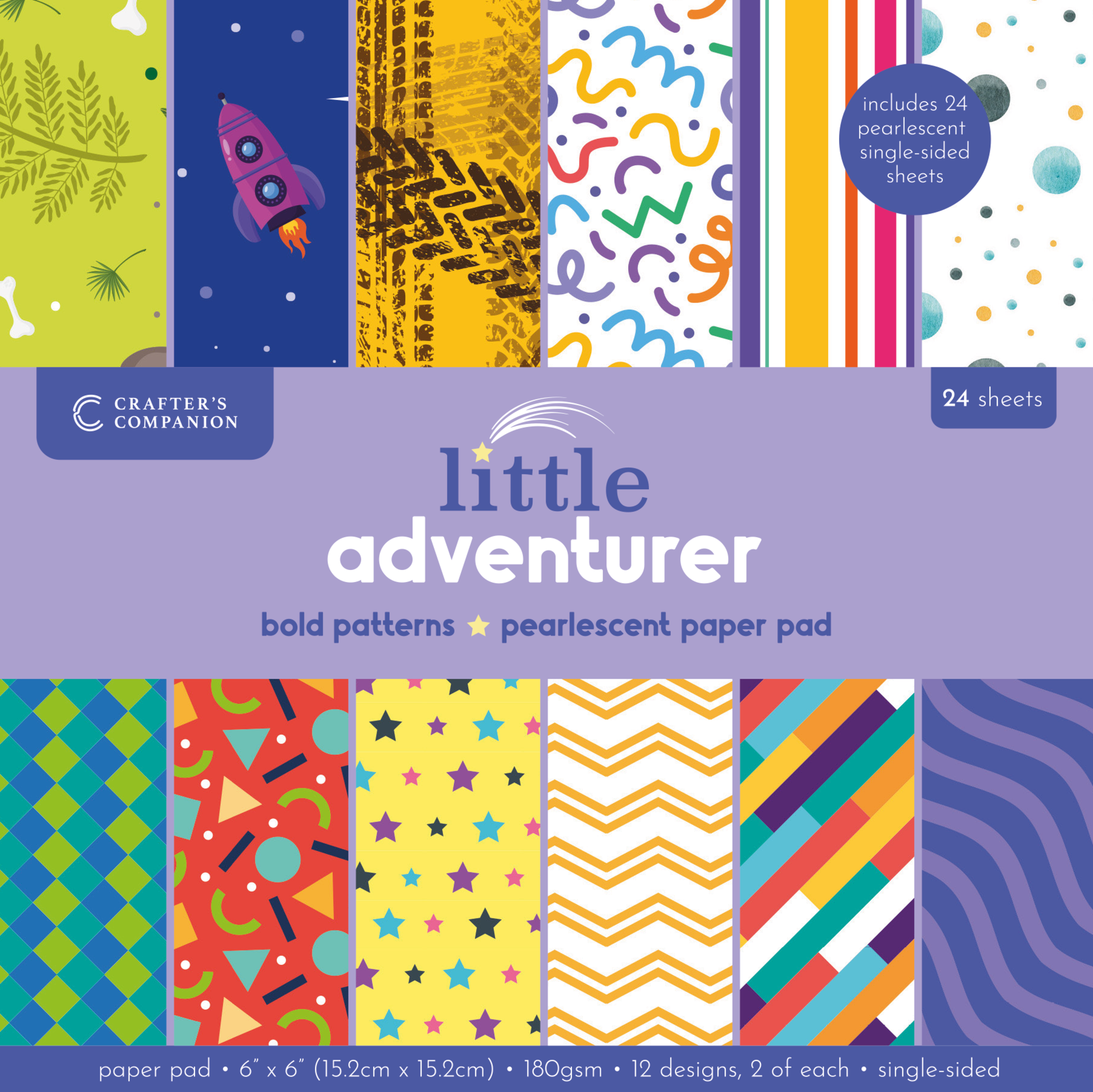Little Adventurer 6x6 Inch Paper Pad Bold Patterns (CC-PAD6-BOPA ...