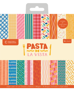 Crafter's Companion Pasta La Vista 6x6 Inch Paper Pad (CC-PLV-PAD6)