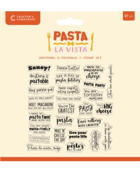 Crafter's Companion Pasta La Vista Photopolymer Stamp Anything is Pastable (CC-PLV-STP-AIP)
