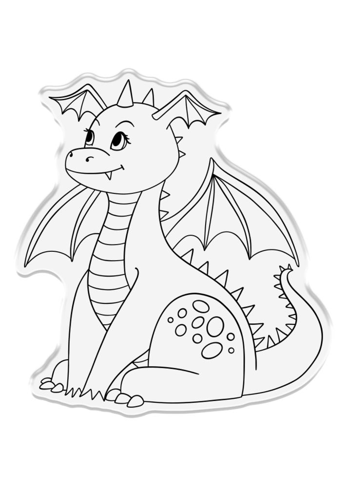 Crafter's Companion Sparkle and Sass Stamp & Die Daisy the Dragon (CC-STD-DADR)