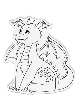 Crafter's Companion Sparkle and Sass Stamp & Die Daisy the Dragon (CC-STD-DADR)