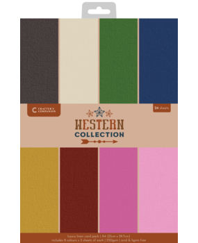 Crafter's Companion Western Collection A4 Luxury Linen Card (WC-LINEN-A4)